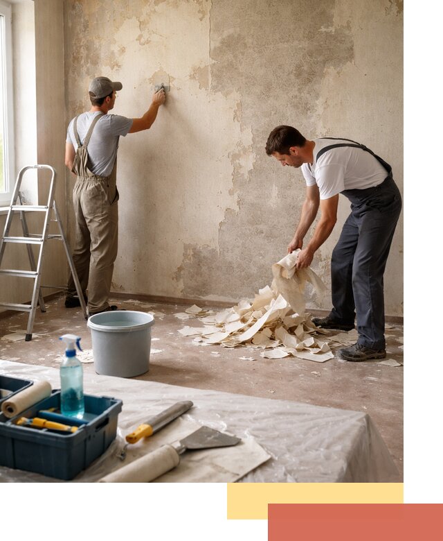 Снятие старых обоев в Спасске-Дальнем быстро и качественно