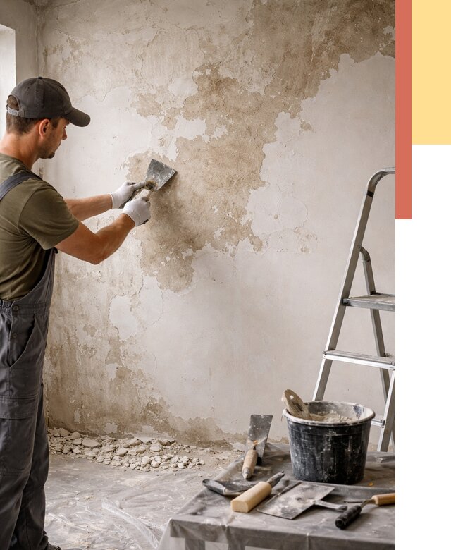 Снятие старой шпаклевки в Спасске-Дальнем от 1914 руб. — быстро и недорого | ОТДЕЛОЧНИК-Спс