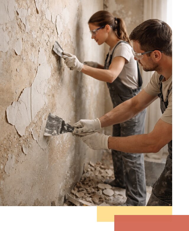 Снятие старой шпаклевки и подготовка поверхностей в Спасске-Дальнем