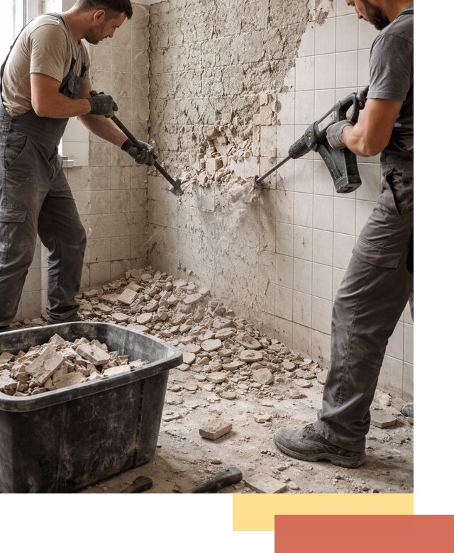 Демонтаж плитки со стен в Спасске-Дальнем быстро и аккуратно