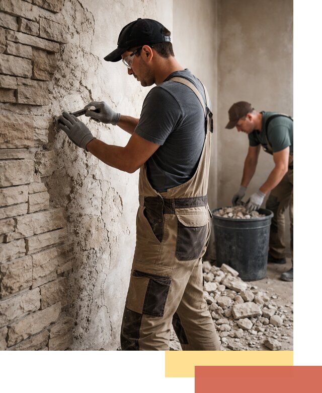 Демонтаж декоративного камня в Спасске-Дальнем профессионально и безопасно