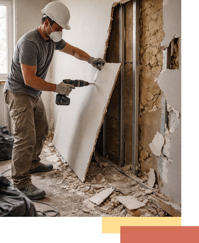 Демонтаж гипсокартона со стен в Спасске-Дальнем качественно и быстро