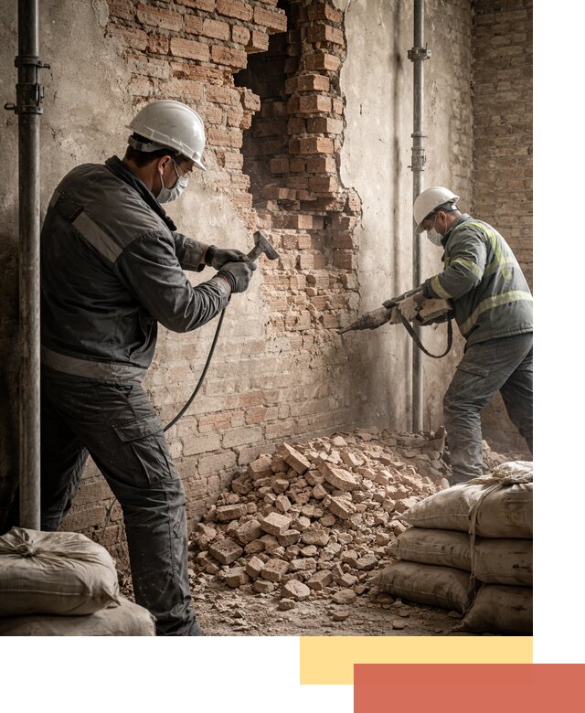 Демонтаж кирпичных стен в Спасске-Дальнем быстро и безопасно