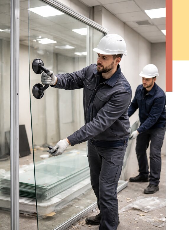 Демонтаж стеклянных перегородок в Спасске-Дальнем от 3311 руб. — быстро и недорого | ОТДЕЛОЧНИК-Спс