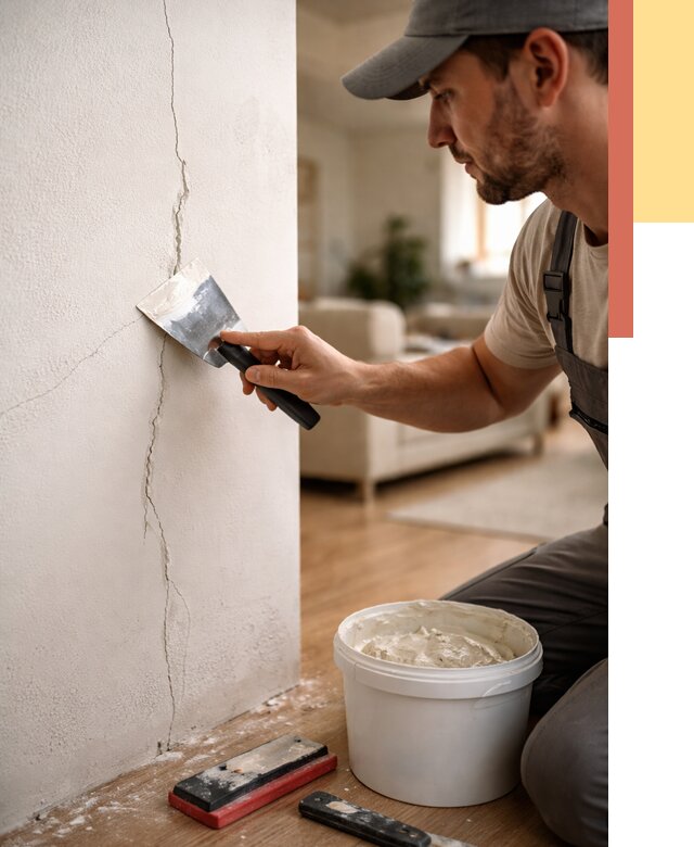 Заделка трещин и сколов в Спасске-Дальнем от 2535 руб. — быстро и недорого | ОТДЕЛОЧНИК-Спс