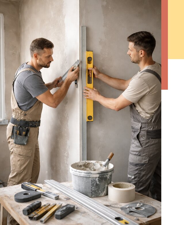 Выведение углов стен в Спасске-Дальнем от 1914 руб. быстро и недорого | ОТДЕЛОЧНИК-Спс