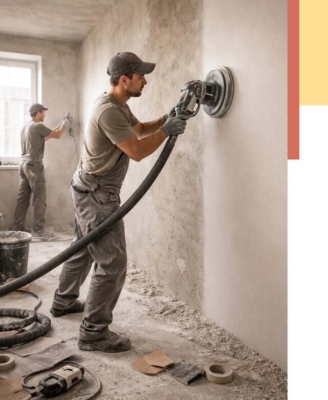 Шлифовка стен в Спасске-Дальнем от 1242 руб/м2 — быстро и недорого | ОТДЕЛОЧНИК-Спс