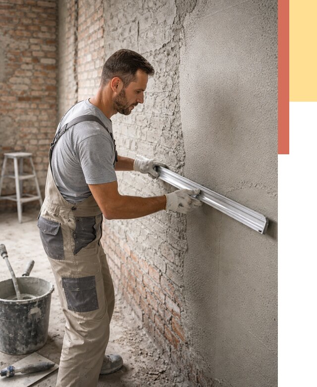 Штукатурка кирпичных стен в Спасске-Дальнем от 4656 руб/м2 — быстро и недорого | ОТДЕЛОЧНИК-Спс