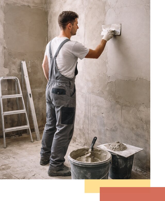 Штукатурка стен в ванной под ключ в Спасске-Дальнем