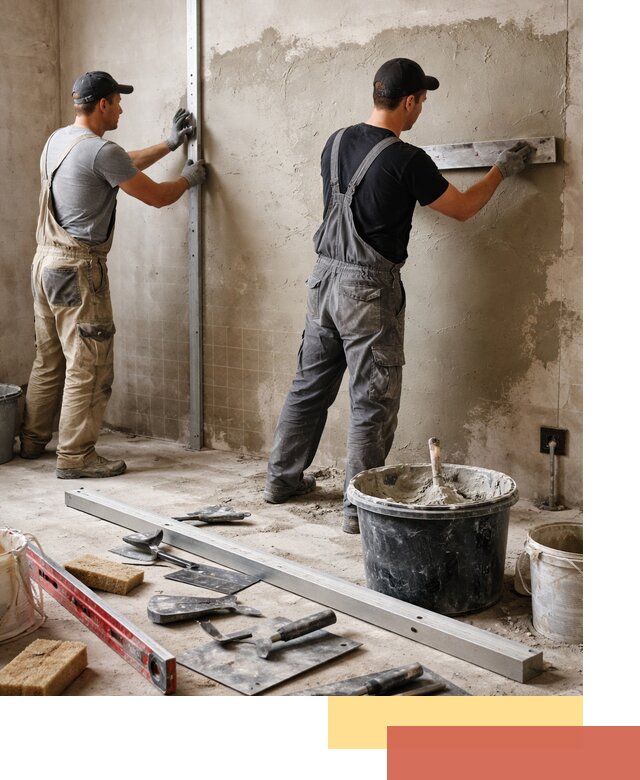 Профессиональная штукатурка стен под плитку в Спасске-Дальнем