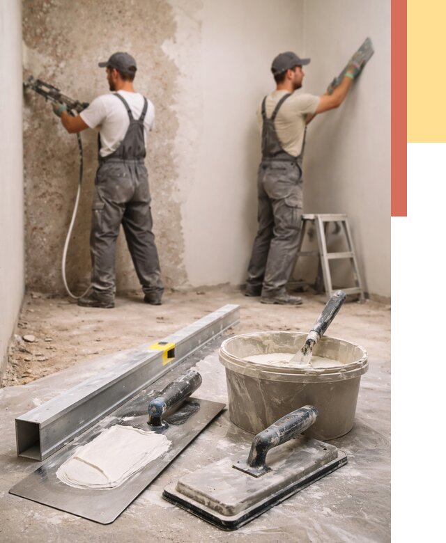 Штукатурка стен под обои в Спасске-Дальнем от 4656 руб./м2 — выравнивание под обои | ОТДЕЛОЧНИК-Спс