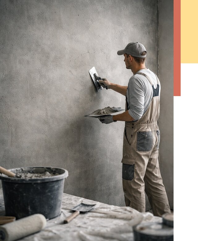 Декоративная штукатурка под бетон в Спасске-Дальнем от 2587 руб./м² — нанесение под ключ | ОТДЕЛОЧНИК-Спс