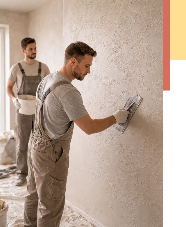 Фактурная штукатурка стен в Спасске-Дальнем от 4346 руб./м² — заказать под ключ | ОТДЕЛОЧНИК-Спс