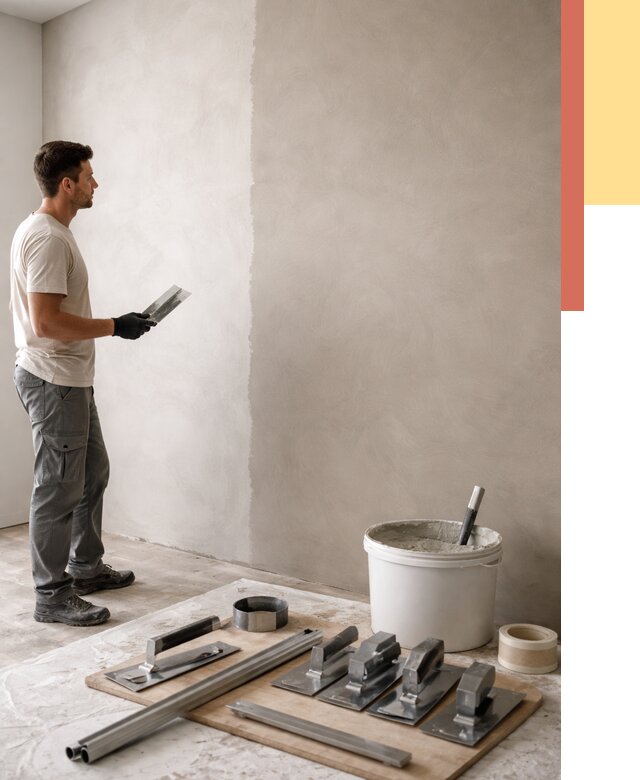 Нанесение микроцемента на стены в Спасске-Дальнем от 3311 руб./м2 под ключ | ОТДЕЛОЧНИК-Спс