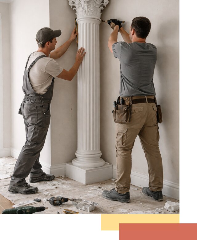 Установка декоративных колонн в Спасске-Дальнем под ключ