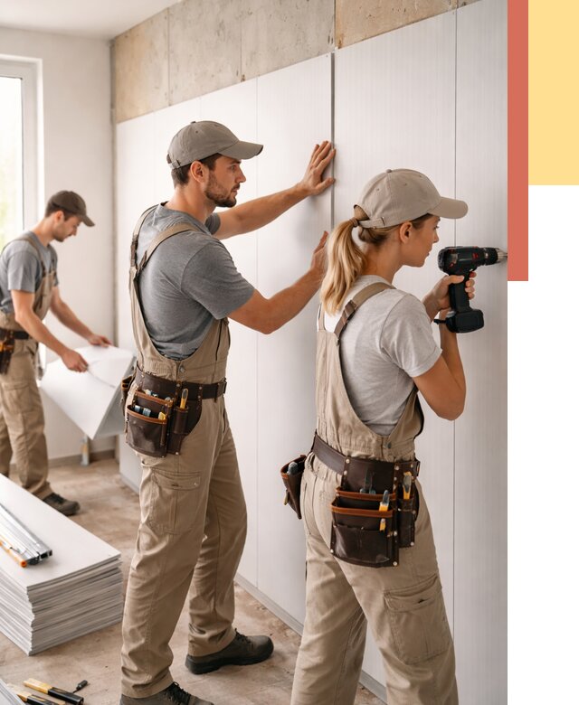 Монтаж ПВХ панелей на стены в Спасске-Дальнем от 466 руб/м2 — быстро и недорого | ОТДЕЛОЧНИК-Спс