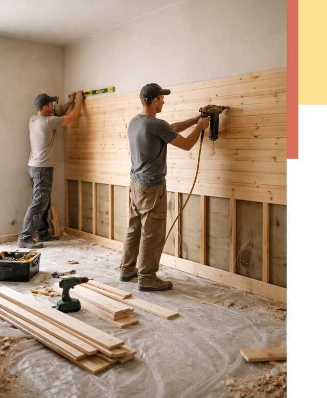 Монтаж деревянной вагонки на стены в Спасске-Дальнем от 7760 руб. | Услуги монтажа вагонки | ОТДЕЛОЧНИК-Спс