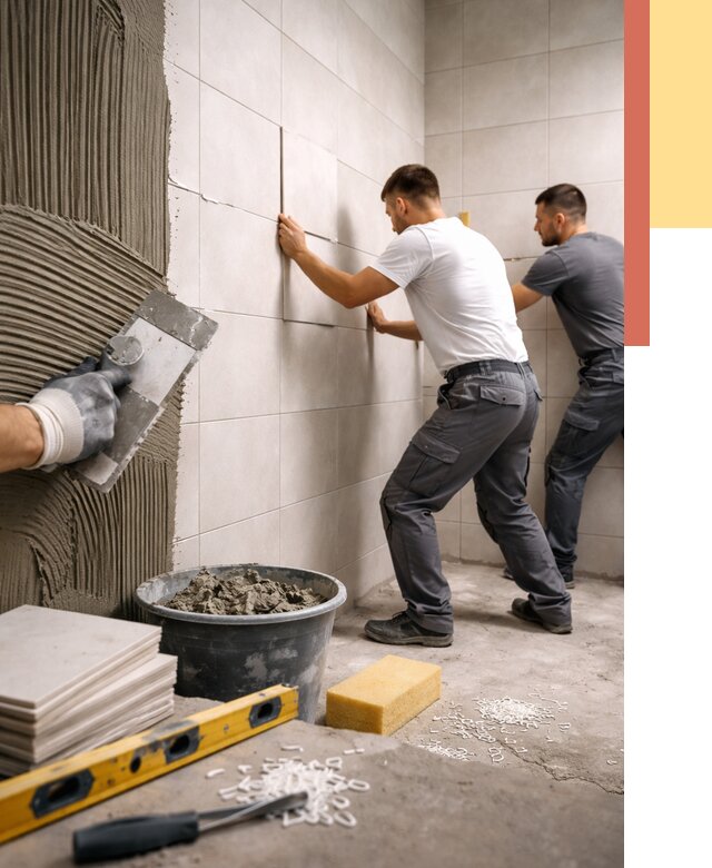 Укладка плитки на стены в Спасске-Дальнем от 879 руб. — качественно и недорого | ОТДЕЛОЧНИК-Спс