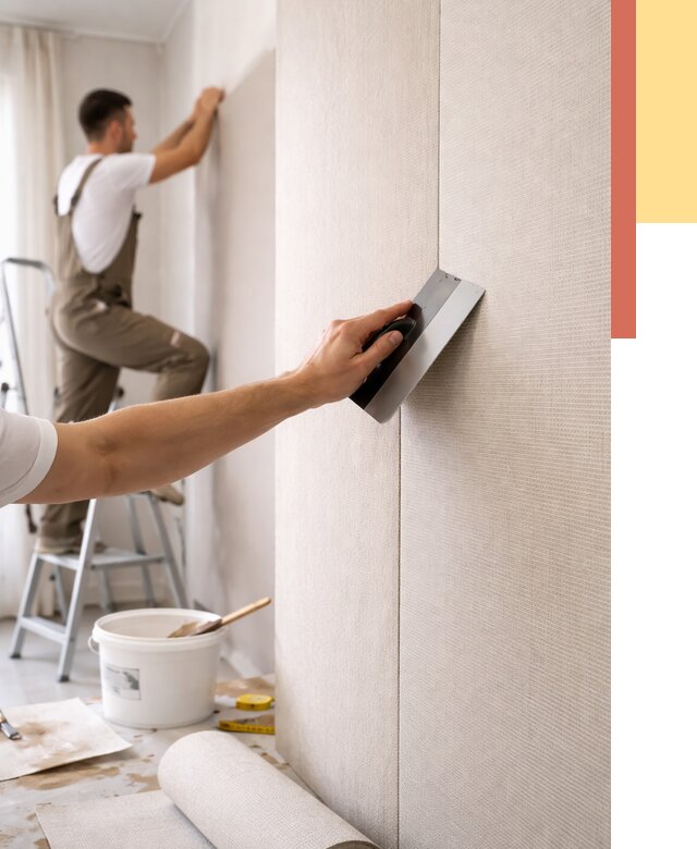 Поклейка текстильных обоев в Спасске-Дальнем от 4656 руб. под ключ | ОТДЕЛОЧНИК-Спс