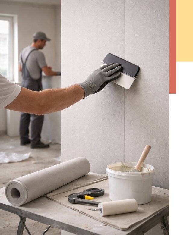 Поклейка обоев под покраску в Спасске-Дальнем от 3621 руб. за м2 | ОТДЕЛОЧНИК-Спс