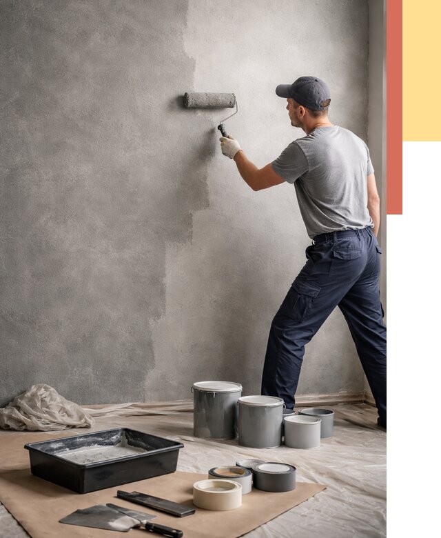 Покраска стен под бетон в Спасске-Дальнем от 673 руб. за м2 — быстро и недорого | ОТДЕЛОЧНИК-Спс