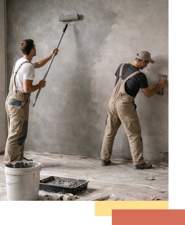 Покраска стен под бетон в Спасске-Дальнем профессионально и недорого