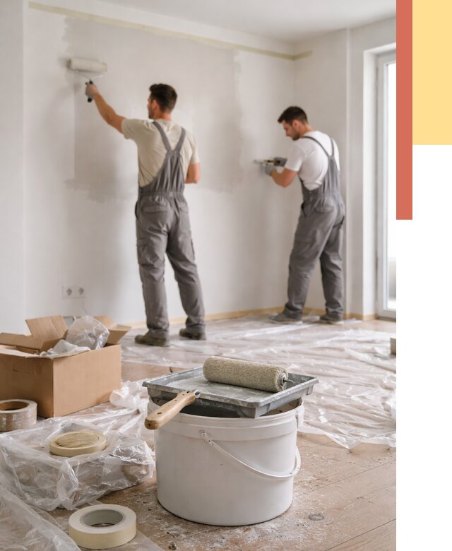 Покраска стен в квартире в Спасске-Дальнем от 2587 руб/м2 — быстро и недорого | ОТДЕЛОЧНИК-Спс