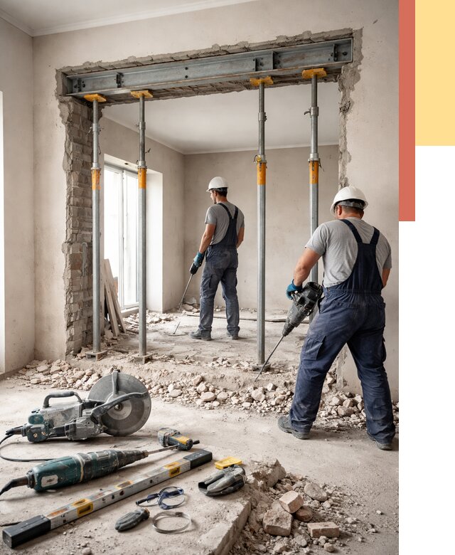 Прорезка проема в стене в Спасске-Дальнем от 4656 руб. — быстро и недорого | ОТДЕЛОЧНИК-Спс