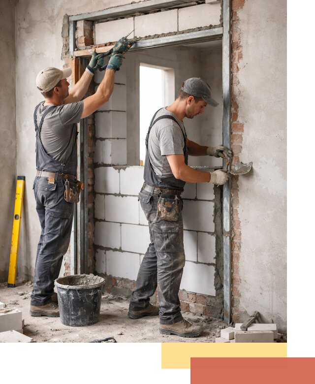 Закладка дверного проема под ключ в Спасске-Дальнем: демонтаж, монтаж, отделка