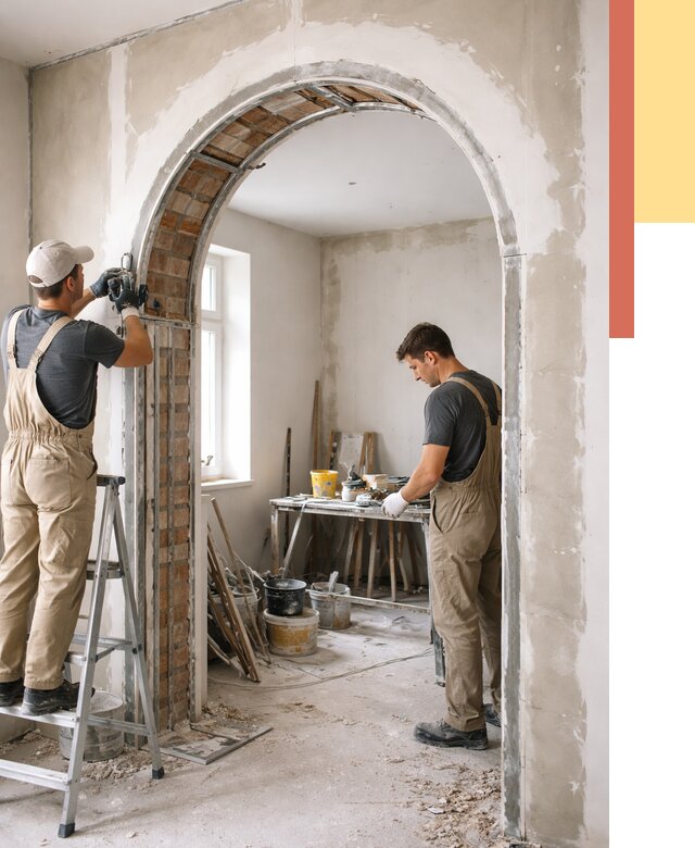 Устройство арочного проема в Спасске-Дальнем от 9830 руб. под ключ — быстро и недорого | ОТДЕЛОЧНИК-Спс