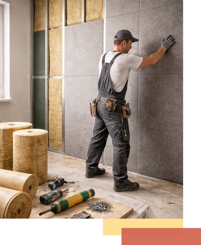 Профессиональная шумоизоляция стен в Спасске-Дальнем для квартиры и офиса