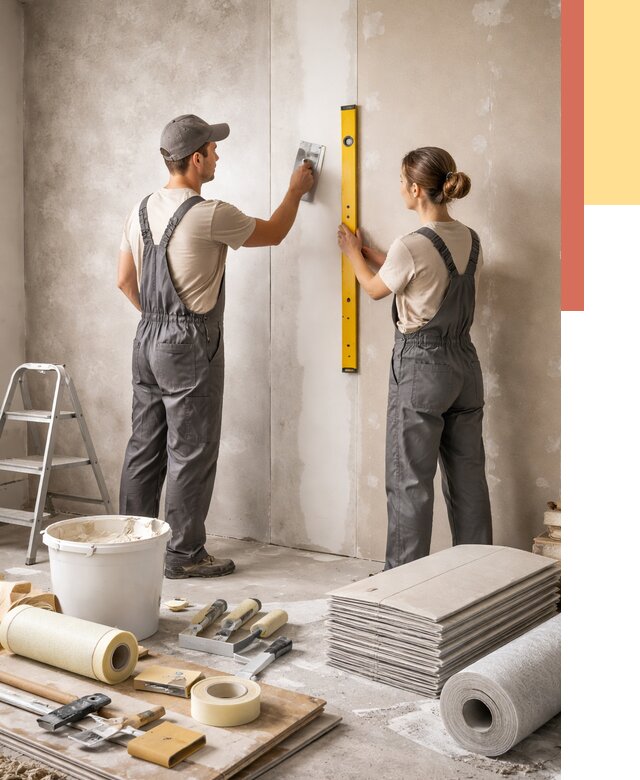 Отделка стен в Спасске-Дальнем от 1552 руб/м² — недорого, быстро, под ключ | ОТДЕЛОЧНИК-Спс