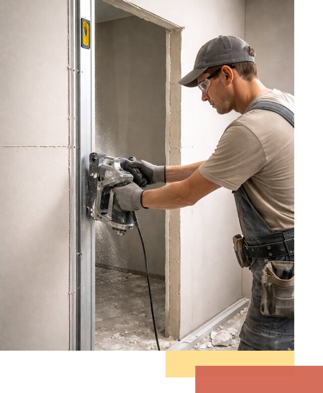 Устройство дверного проема в перегородке в Спасске-Дальнем