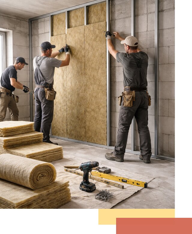 Шумоизоляция перегородок из блоков в Спасске-Дальнем — монтаж и защита шумоизоляцией