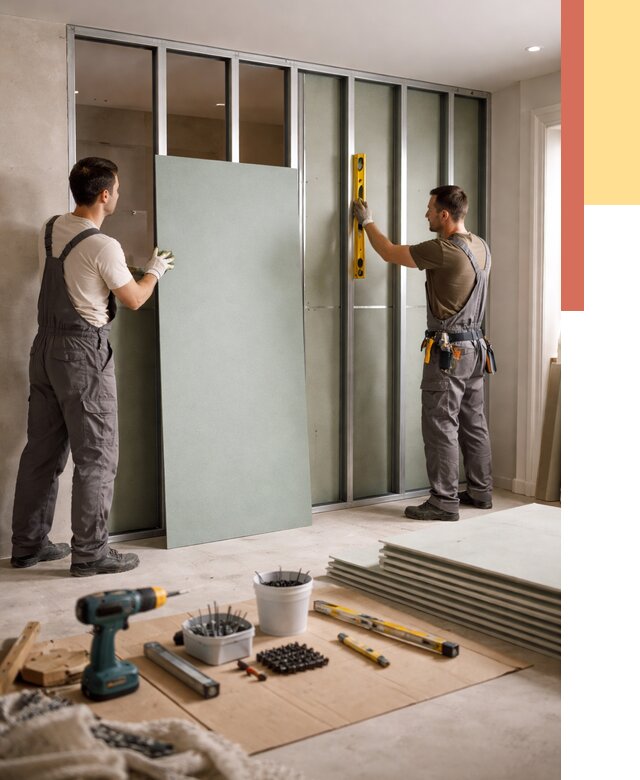 Перегородка из влагостойкого гипсокартона в Спасске-Дальнем от 4967 руб. — монтаж под ключ | ОТДЕЛОЧНИК-Спс