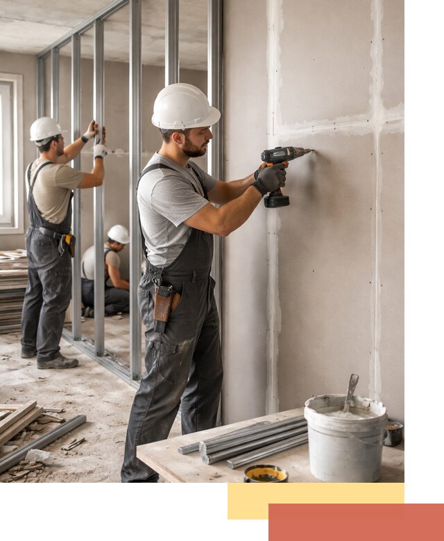 Перегородки из огнестойкого гипсокартона в Спасске-Дальнем под ключ