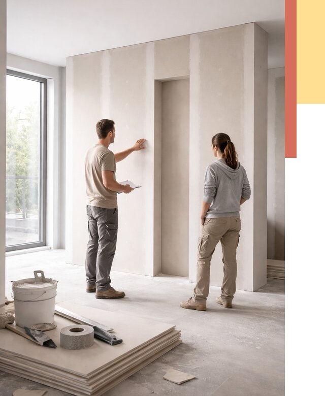 Зонирующая перегородка из гипсокартона в Спасске-Дальнем от 2897 руб. под ключ | ОТДЕЛОЧНИК-Спс