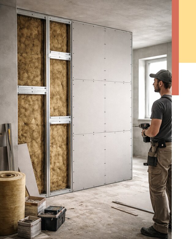 Усиленная перегородка под навеску в Спасске-Дальнем от 13244 руб. — монтаж под ключ | ОТДЕЛОЧНИК-Спс