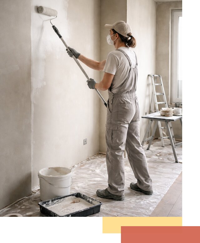 Покраска перегородок из гипсокартона в Спасске-Дальнем качественно и недорого