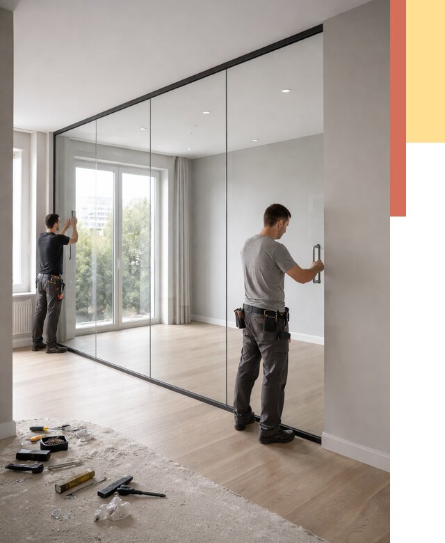 Изготовление стеклянных перегородок в Спасске-Дальнем от 12779 руб. под ключ | ОТДЕЛОЧНИК-Спс