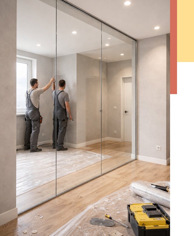 Безрамные стеклянные перегородки в Спасске-Дальнем — монтаж от 9830 руб. | ОТДЕЛОЧНИК-Спс