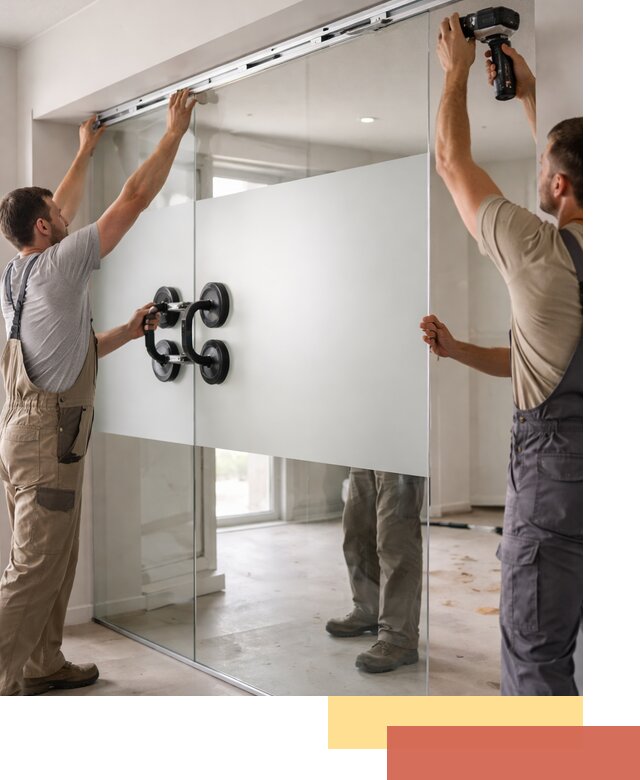 Матовые стеклянные перегородки под ключ в Спасске-Дальнем