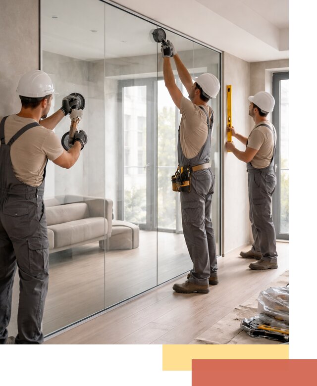 Перегородки из закаленного стекла в Спасске-Дальнем для офисов и квартир