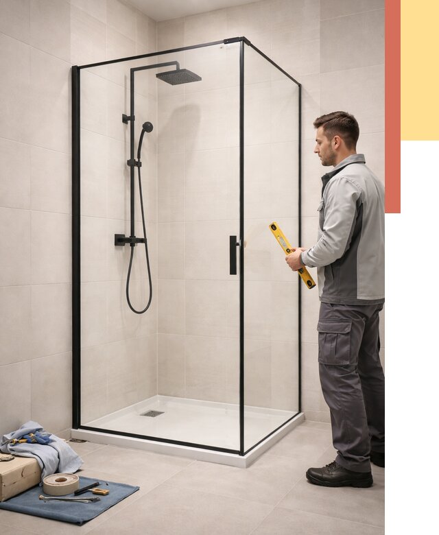 Стеклянные перегородки для душа в Спасске-Дальнем от 12934 руб. | Монтаж под ключ — ОТДЕЛОЧНИК-Спс