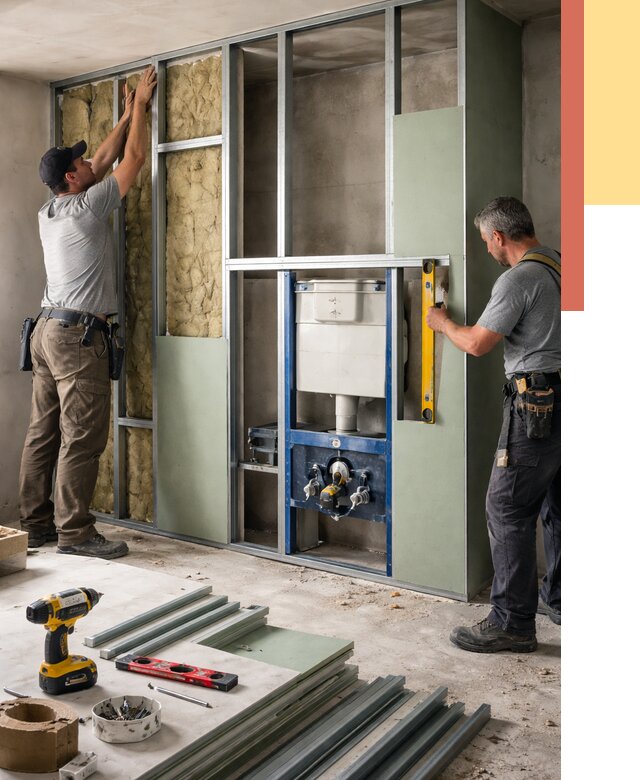 Установка сантехнических перегородок в Спасске-Дальнем от 8795 руб. | ОТДЕЛОЧНИК-Спс