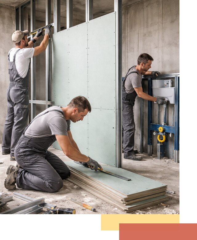 Монтаж и ремонт сантехнических перегородок в Спасске-Дальнем