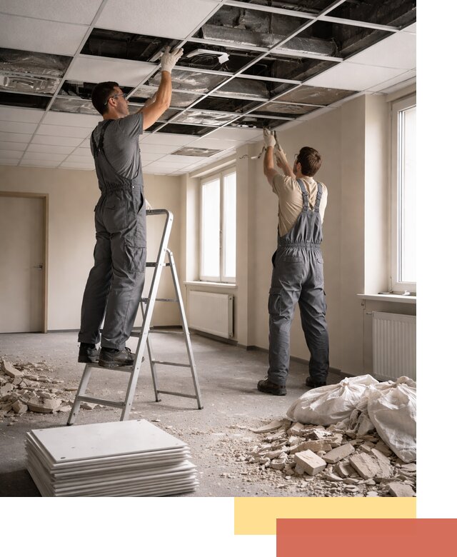 Демонтаж потолков Армстронг профессионально в Спасске-Дальнем