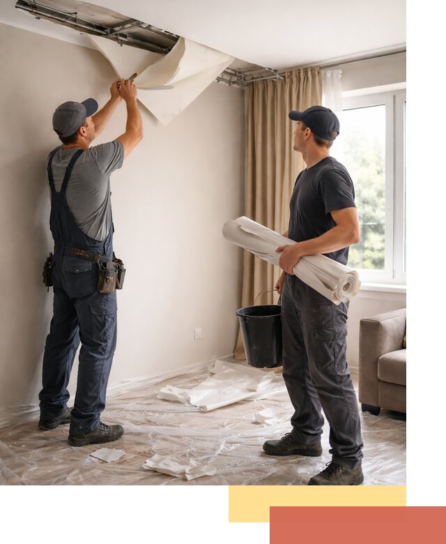 Демонтаж натяжного потолка в Спасске-Дальнем быстро и аккуратно