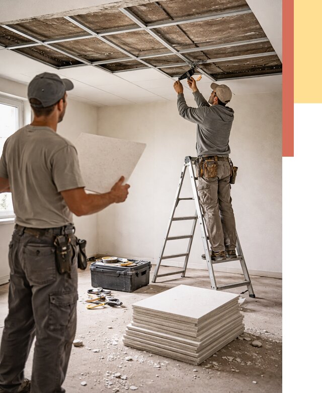 Замена плит подвесного потолка в Спасске-Дальнем от 1811 руб. быстро и недорого | ОТДЕЛОЧНИК-Спс