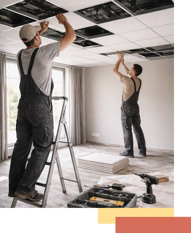 Замена плит подвесного потолка в Спасске-Дальнем быстро и качественно